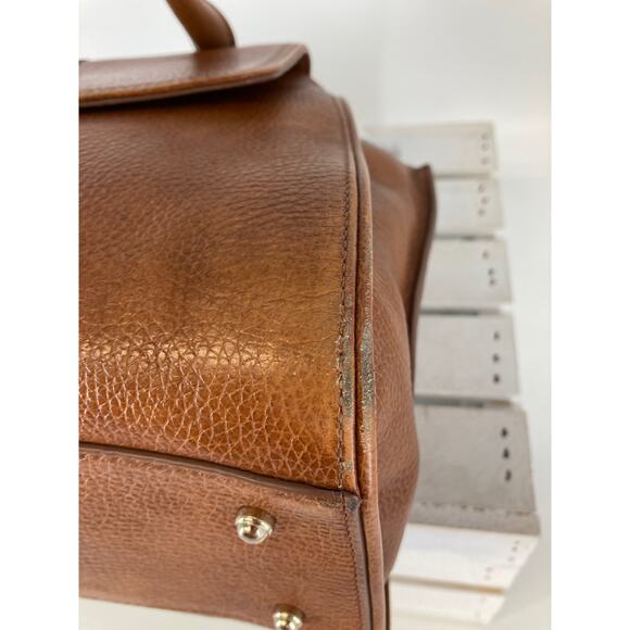 BRAHMIN, LARGE BROWN PEBBLED LEATHER HANDBAG - Picture 10 of 16